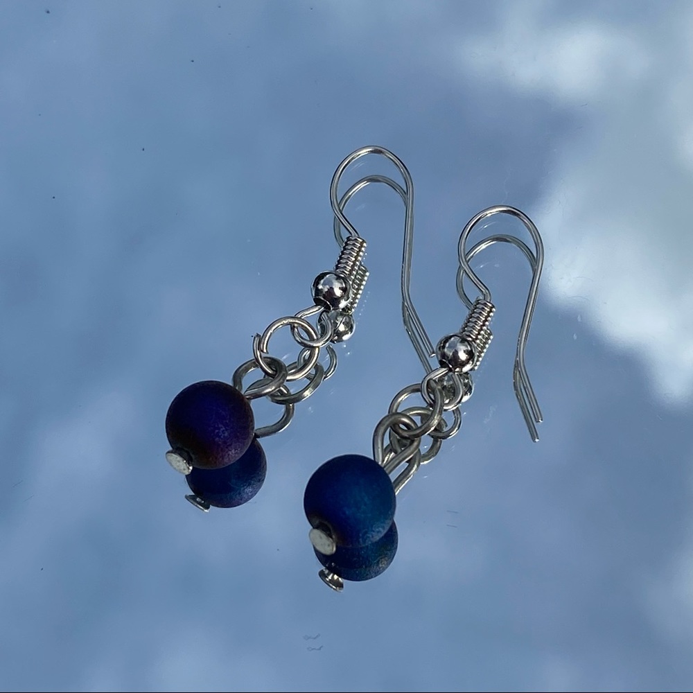circle multi-chrome earrings